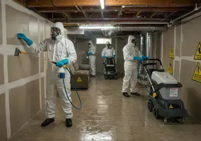 Basement Moisture Removal and Structural Drying process in Ouray, CO